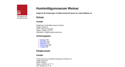 Desktop Screenshot of humboldt-weimar.de